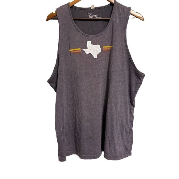Lymbo Clothing Purple Tank Top with State of Texas Design - Picture 1 of 6
